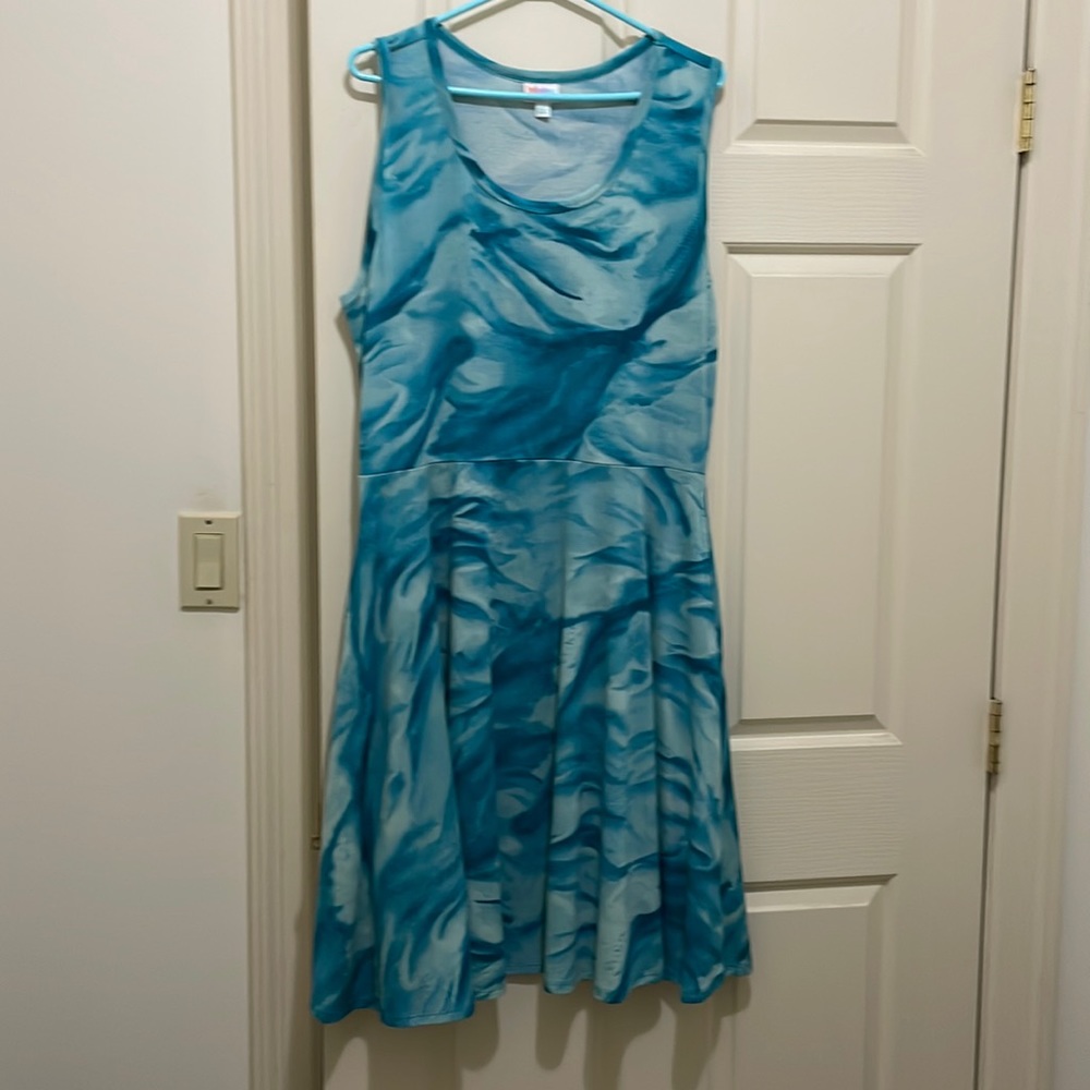 LuLaRoe blue printed sundress (sz 2xl)